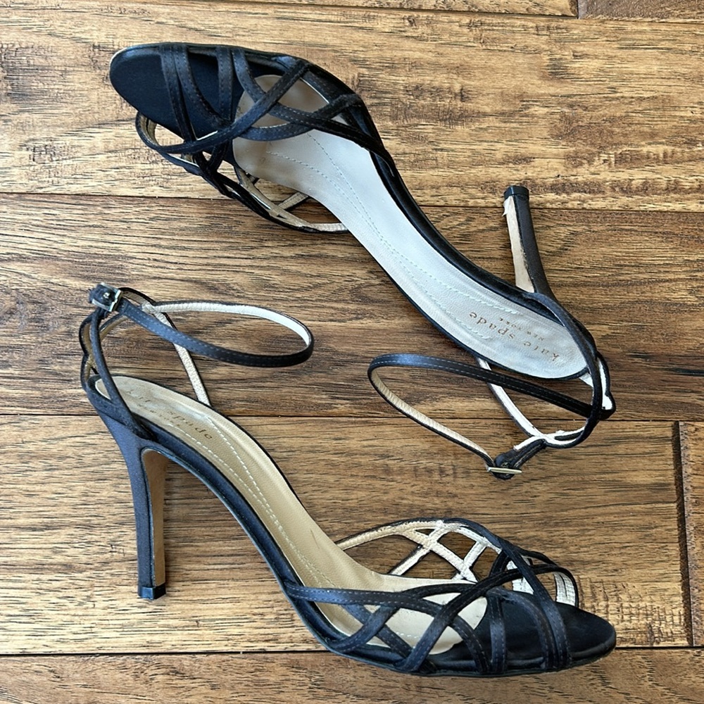 Kate Spade Strappy Heeled Sandals Open Toe Heels Brown Size 7.5